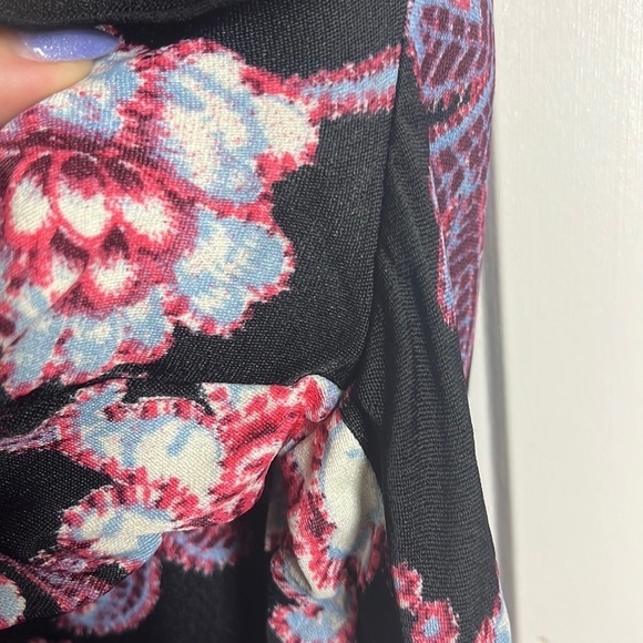 Club Monaco Floral Teodora Cold-Shoulder Dress Black Size 0 - Picture 14 of 16